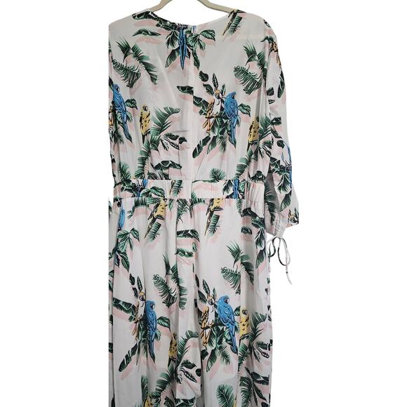 Plus size tropical jumpsuit - Picture 3 of 4